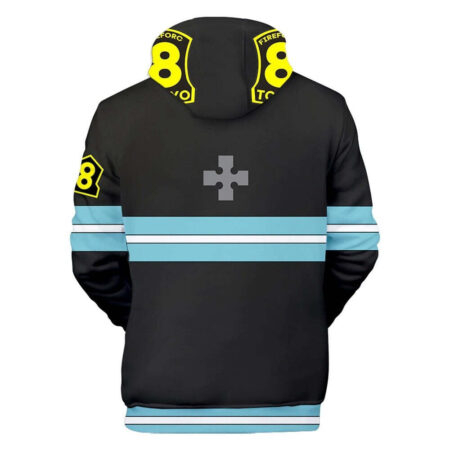 Blusa Jaqueta 3D Full Traje 8ª Brigada Especial Anime Fire Force Top - Imagem 2