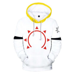Blusa Jaqueta 3D Full Uniforme Capuzes Brancos Anime Fire Force Top