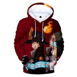 Blusa Jaqueta 3D Full Shinra Arthur e Irmã Iris Anime Fire Force Top