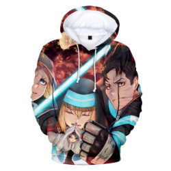 Blusa Jaqueta 3D Full Obi Arthur e Irmã Iris Anime Fire Force Top