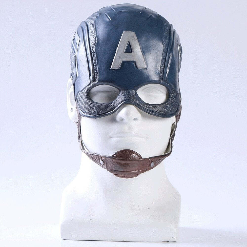 Máscara Cosplay Capitão América Vingadores Latex Fantasia Realista Top - Imagem 2