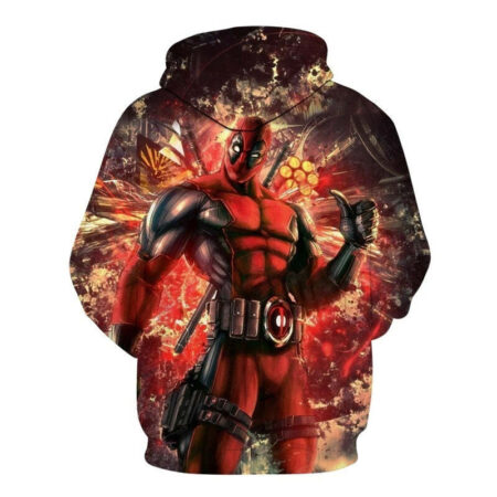 Blusa Jaqueta 3D Full Deadpool Explosivos Game Marvel Top - Imagem 2