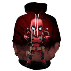 Blusa Jaqueta 3D Full Mini Deadpool Filme Marvel Top