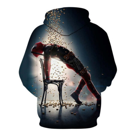 Blusa Jaqueta 3D Full Deadpool Cena Clássica Filme Top - Imagem 2