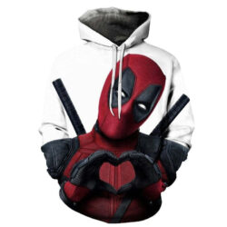 Blusa Jaqueta 3D Full Deadpool Coração Filme Marvel Top