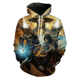 Blusa Jaqueta 3D Full Raiden Scorpion e Sub-Zero Mortal Kombat Top