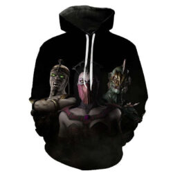 Blusa Jaqueta 3D Full Skarlet Ermac e Reptile Game Mortal Kombat Top