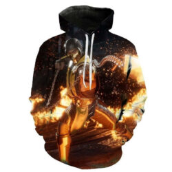 Blusa Jaqueta 3D Full Scorpion Poderes Game Mortal Kombat Top
