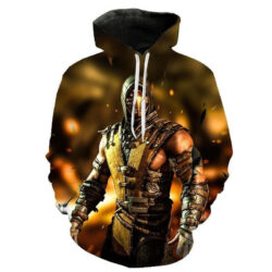 Blusa Jaqueta 3D Full Scorpion Filme Mortal Kombat Top