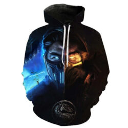 Blusa Jaqueta 3D Full Sub-Zero Vs Scorpion Filme Mortal Kombat Top