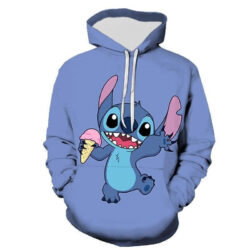 Blusa Jaqueta 3D Full Stitch Animação Lito e Stitch Top