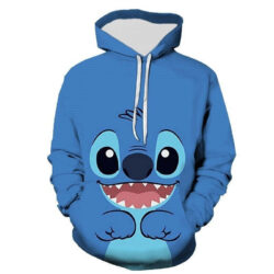 Blusa Jaqueta 3D Full Stitch Clássico Animação Lito e Stitch Top