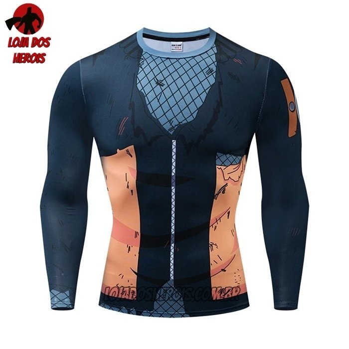 Camisa/Camiseta Hash Guard Naruto Uzumaki Manga Compressão Segunda Pele