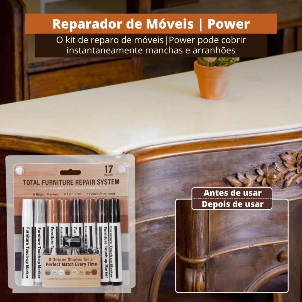 Reparador de Móveis 17 Peças | Power - Imagem 3
