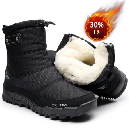 Bota de Inverno Masculina Forrada em Lã | WarmComfort - Image 3