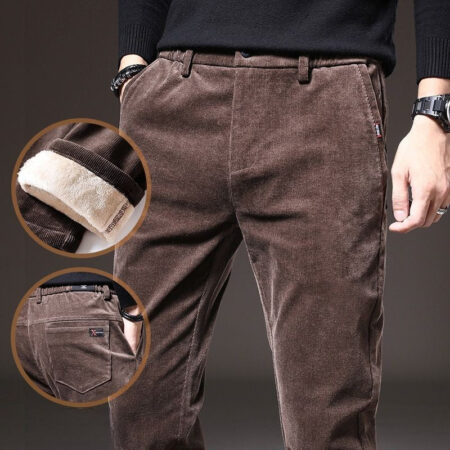 Calça Masculina de Inverno de Veludo e Lã - Image 5