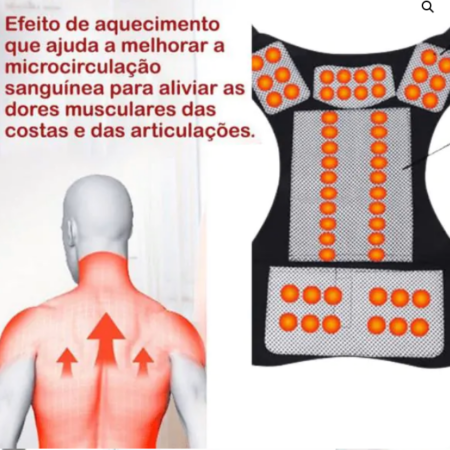 Corretor de Postura Magnético Coluna e Ombro - ajustável - Imagem 3