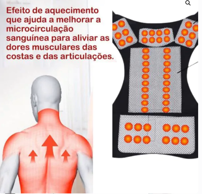 Corretor de Postura Magnético Coluna e Ombro - ajustável - Imagem 3