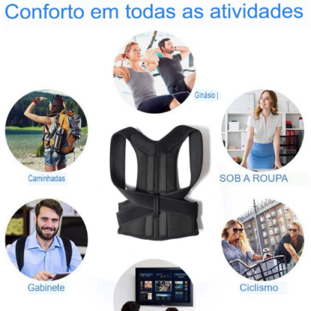Corretor de Postura Magnético Coluna e Ombro - ajustável - Imagem 4