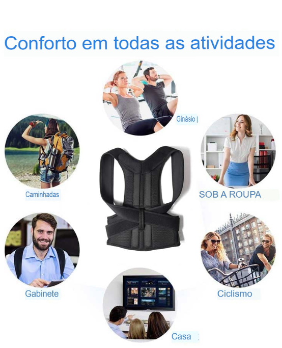 Corretor de Postura Magnético Coluna e Ombro - ajustável - Imagem 4