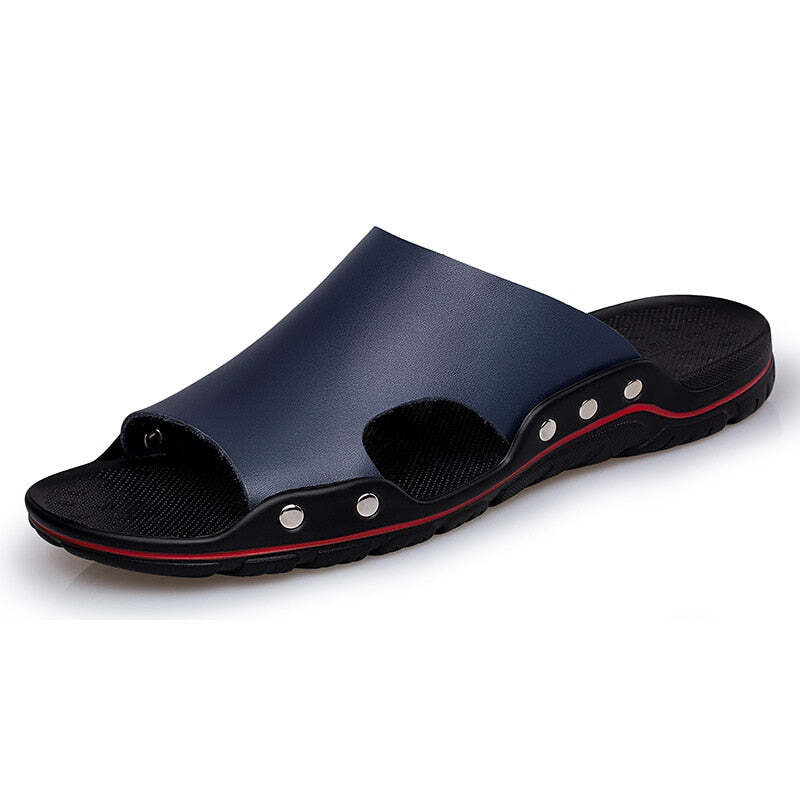Chinelo de Couro Ortopédico Com Sola Antiderrapante - Imagem 5