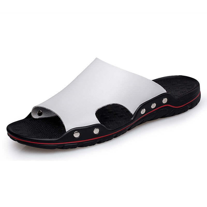 Chinelo de Couro Ortopédico Com Sola Antiderrapante - Imagem 4