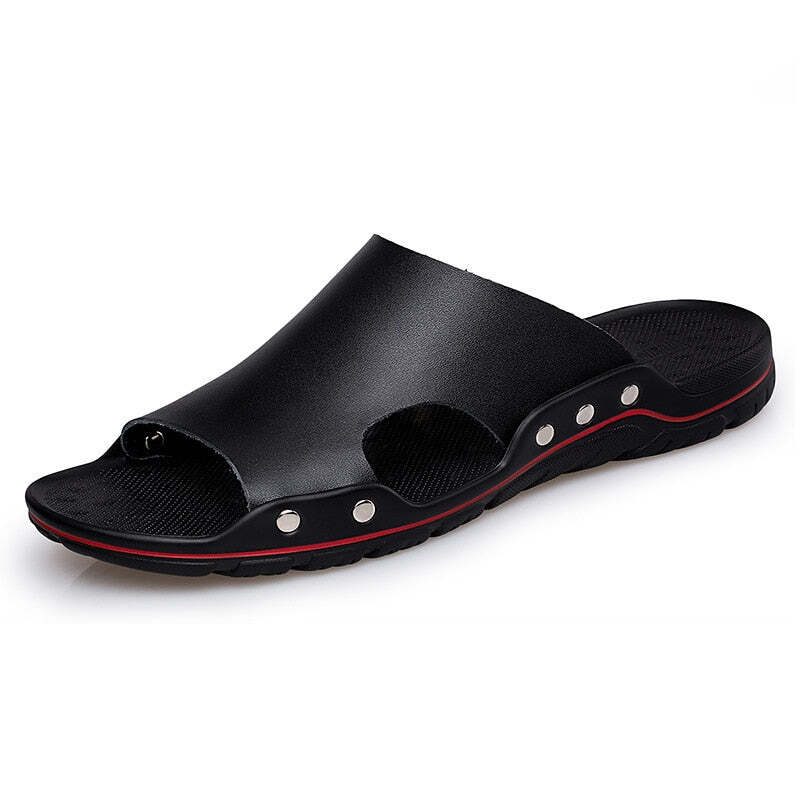 Chinelo de Couro Ortopédico Com Sola Antiderrapante - Imagem 6