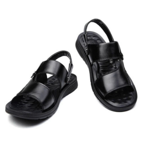 Sandália Masculina De Couro Walk Well Ortopédica - Imagem 8