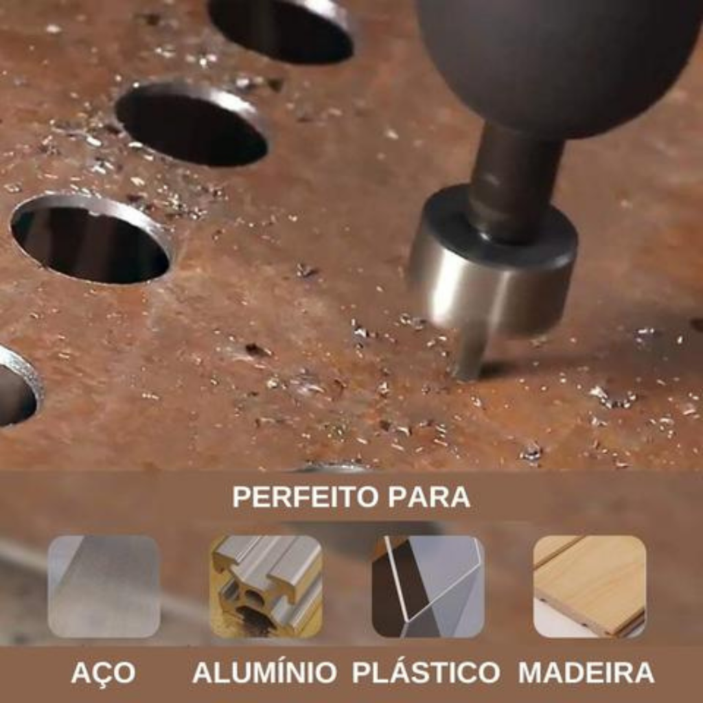 Brocas Especiais Forstner Para Madeira | Conjunto Com 5 Peças - Imagem 3