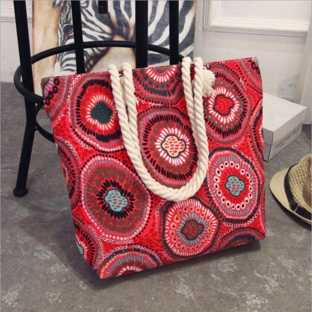 Bolsa De Estampa Feminina De Praia - Imagem 5