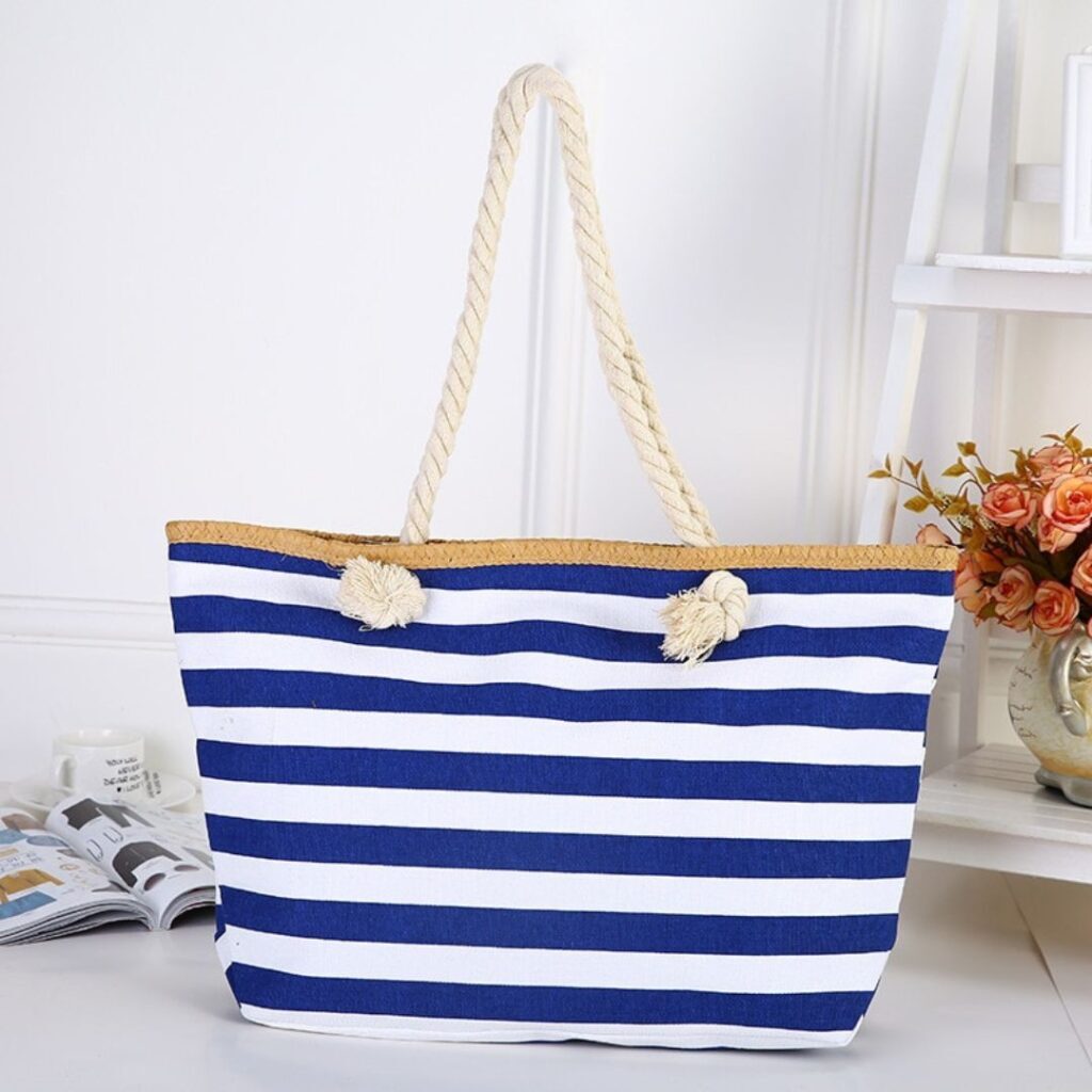 Bolsa Listrada De Praia - Imagem 2
