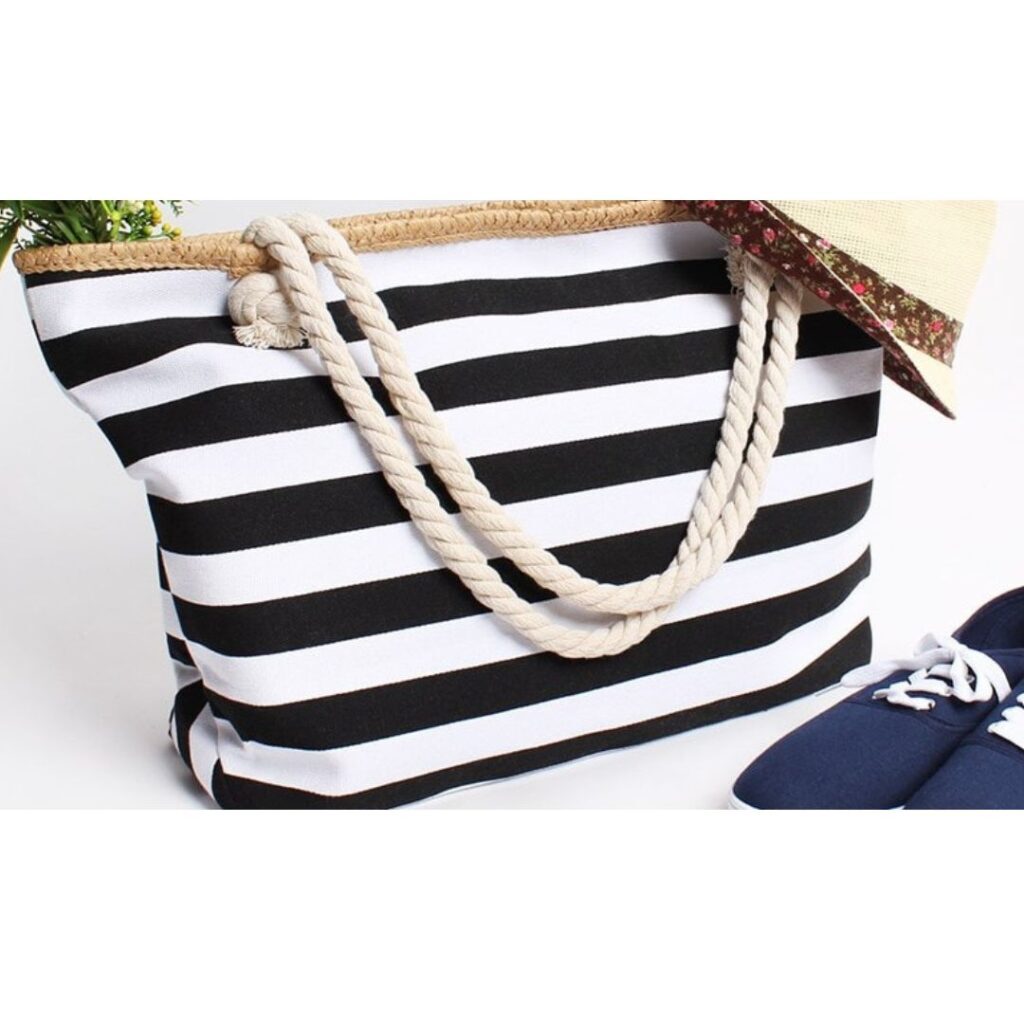 Bolsa Listrada De Praia - Imagem 3