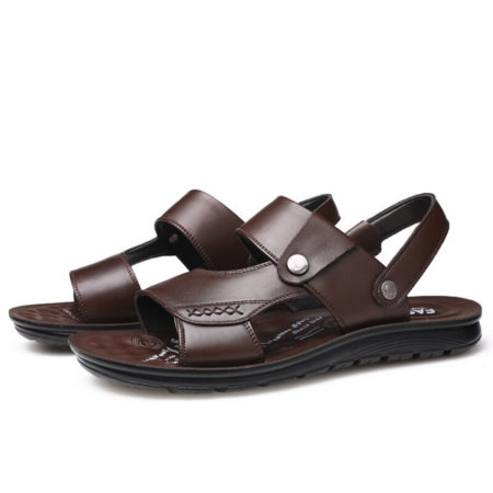 Sandália Masculina De Couro Walk Well Ortopédica - Imagem 6