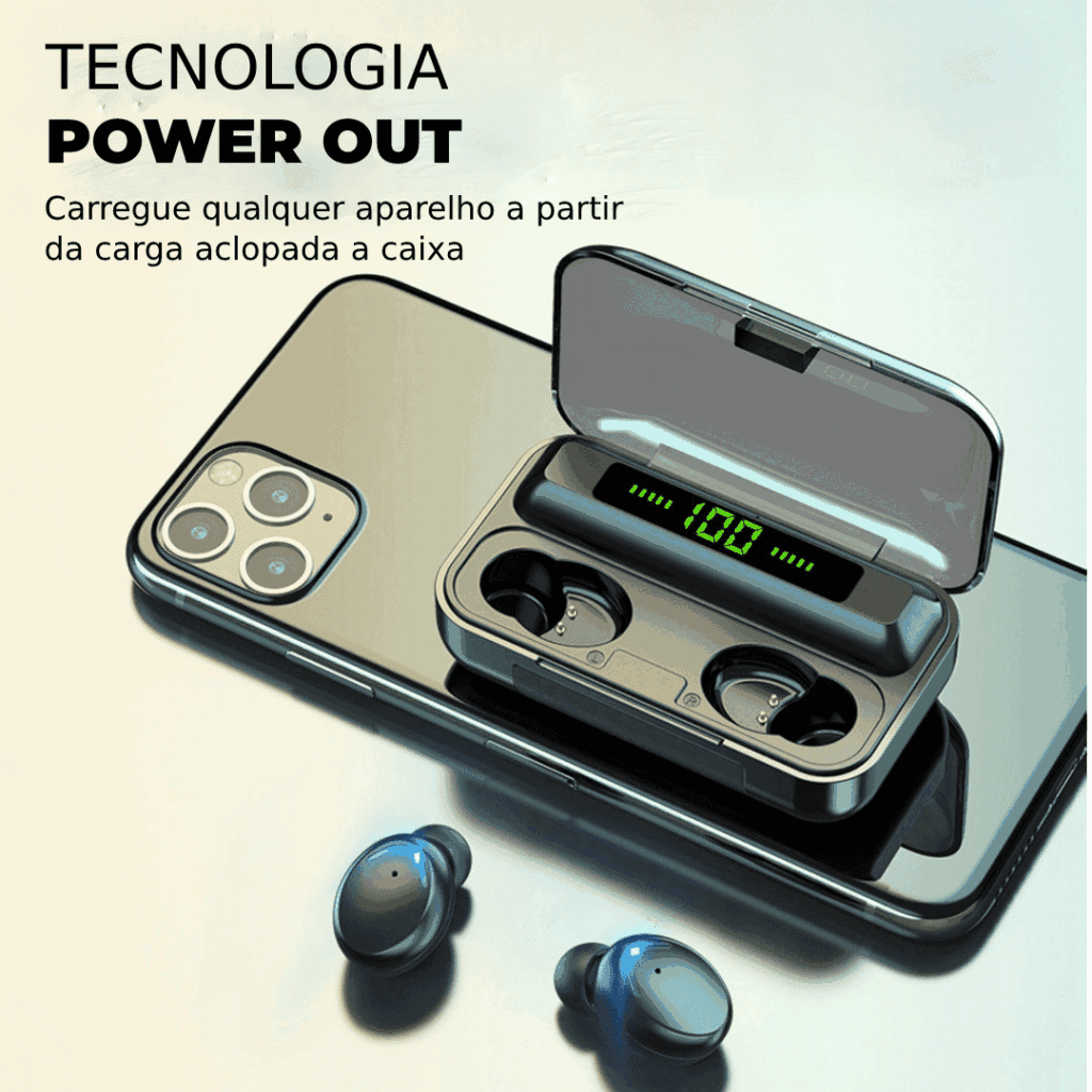 Fone Bluetooth à Prova D'água | AlfaPods Pro (Queima De Estoque 🔥) - Imagem 3