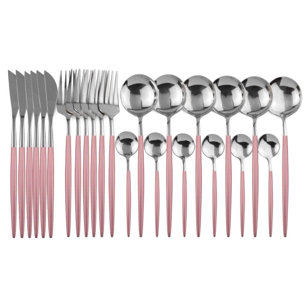 Talher Aço Negro Premium Feito à Mão 24pcs - Imagem 23