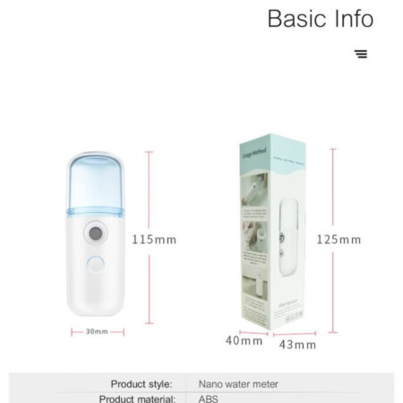 Mini Vaporizador Pulverizador Spray P/ Higienização Nanomist - Imagem 7