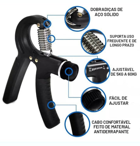Hand Grip | Fortalecedor de Braços Resistente e Regulável 10 a 60kg - Imagem 3
