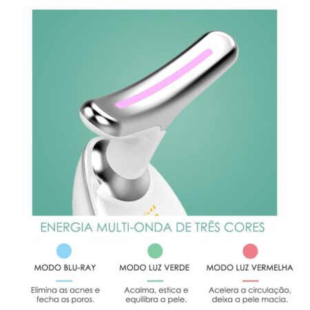 Aparelho Facial Trata e Previne Rugas, Papadas - Fototerapia Anti Envelhecimento - Imagem 5