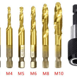 Kit 6 Brocas Power Titanium 2 em 1 + Porta-Brocas Grátis