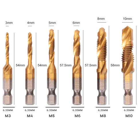 Kit 6 Brocas Power Titanium 2 em 1 + Porta-Brocas Grátis - Imagem 5