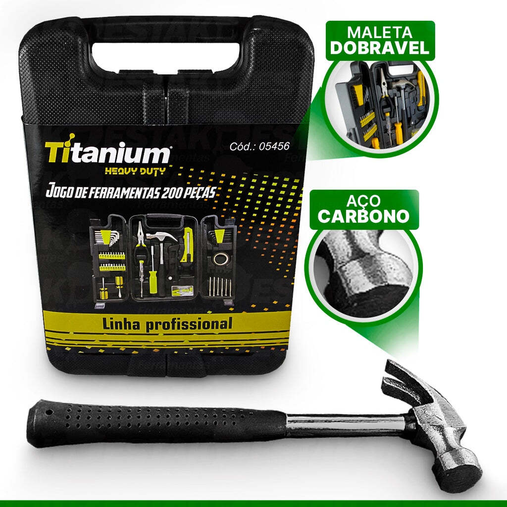 Kit de Ferramentas Completo Com 200 Peças - Imagem 4