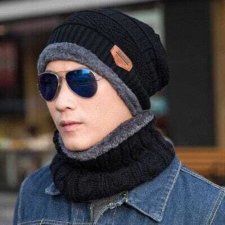 Kit de Inverno Gorro + Cachecol com Forro Térmico - Imagem 3