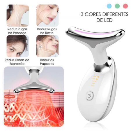 Aparelho Facial Trata e Previne Rugas, Papadas - Fototerapia Anti Envelhecimento - Imagem 3