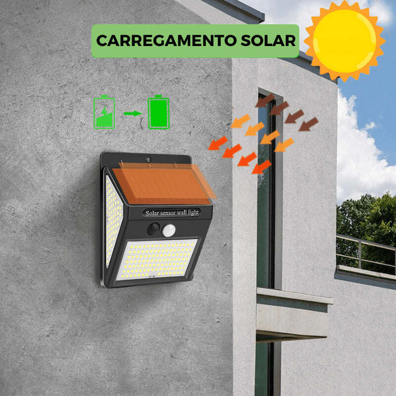 Luminária De Led Solar À Prova D'água Com Sensor De Movimento - Imagem 2