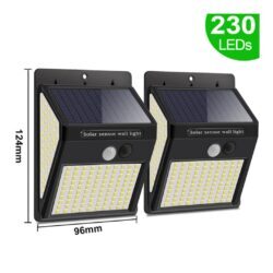 Luminária De Led Solar À Prova D’água Com Sensor De Movimento