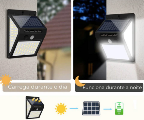 Luminária De Led Solar À Prova D'água Com Sensor De Movimento - Imagem 6