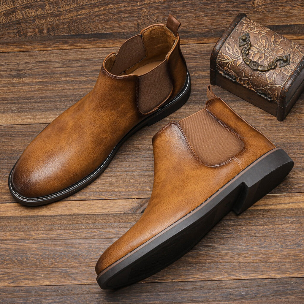 Bota Chelsea Masculina Original em Couro e Palmilha Ortopédica - Imagem 4