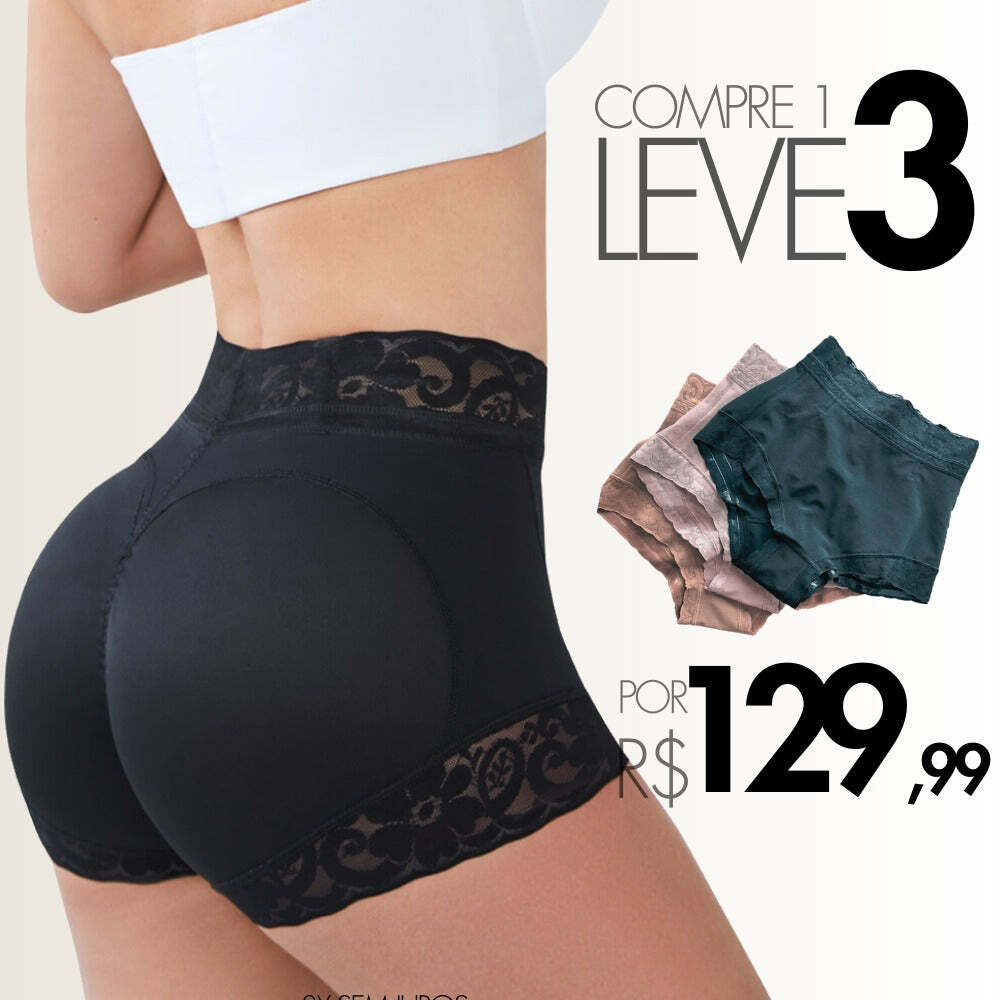 Calcinha Empina Bumbum - Compre 1 Leve 3