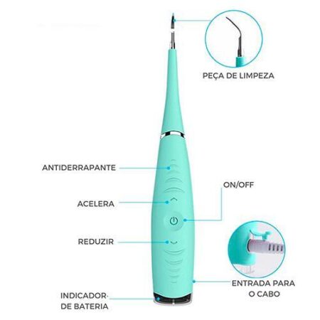 Removedor de Tártaro Elétrico - DentalCarePRO™ Raspador USB - Imagem 10