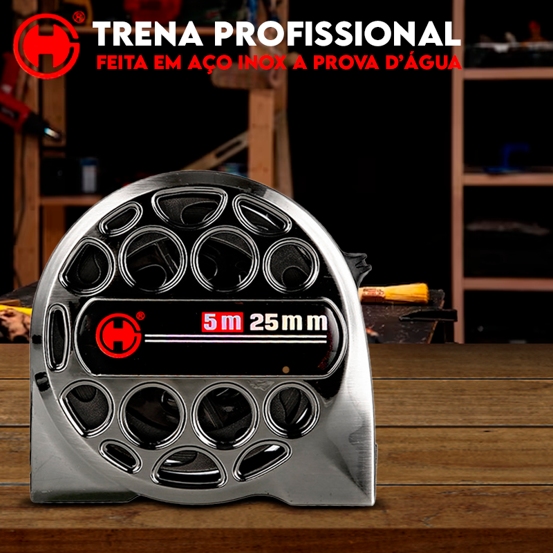 Trena Profissional Retrátil em Aço Inox - a Prova D'água
